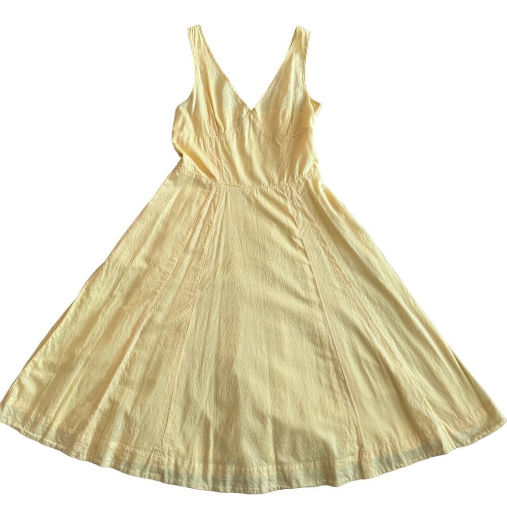 Gap Yellow V-Neck Sleeveless Dress Size 4